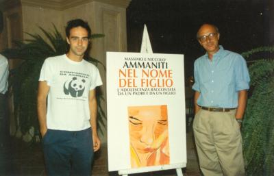 A dx Massimo Ammaniti con il figlio Niccolò, a sx